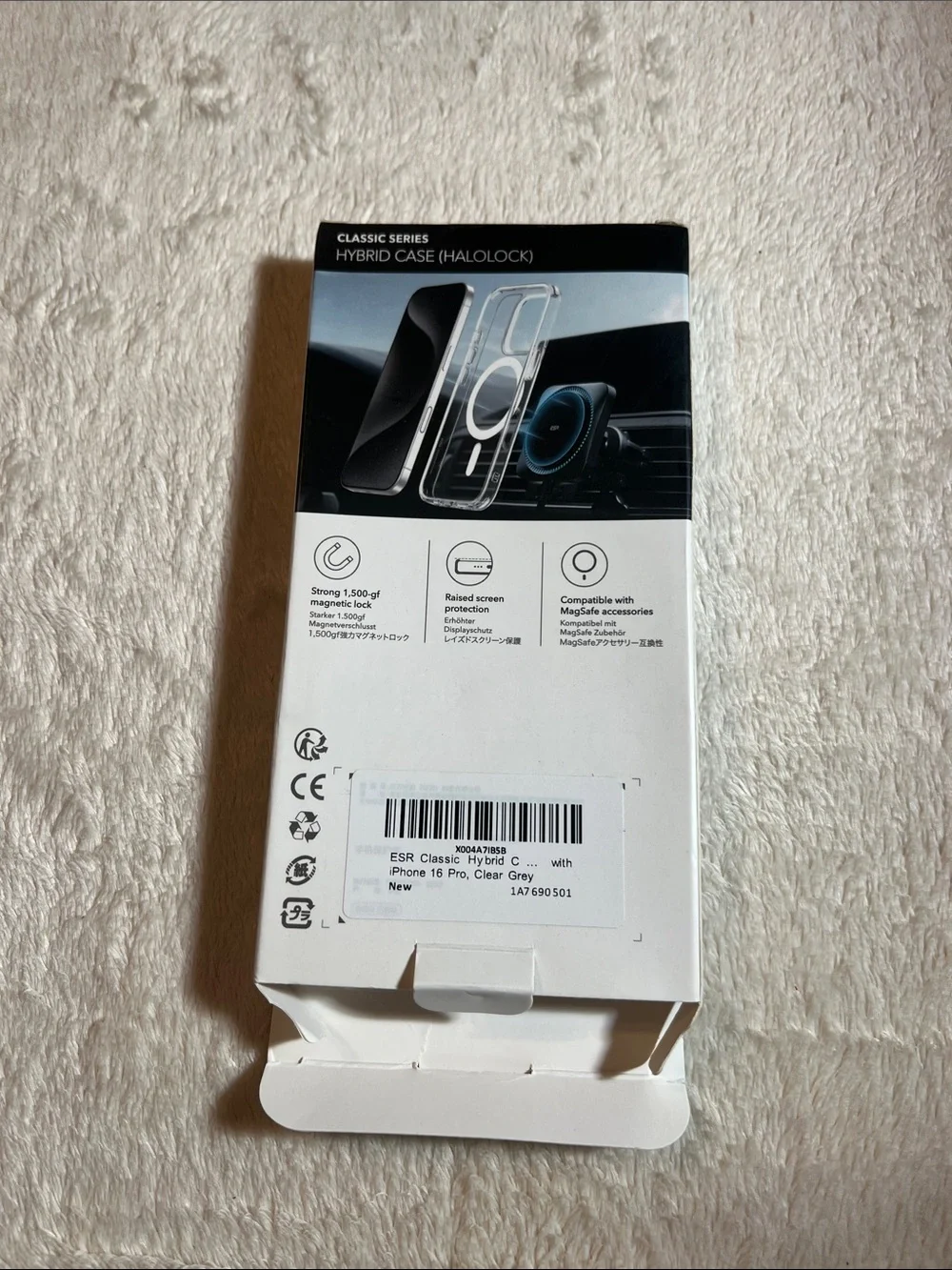 iPhone 16 Pro Gray Magnetic Halolock Clear and Grey Case